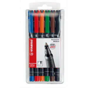 STABILO   OHP Pen permanent            M 843/6     6er Etui