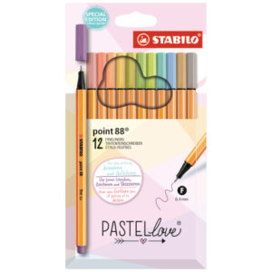 STABILO   Fineliner Point 88         1mm 8812-7-7  Pastellove            12 Stück
