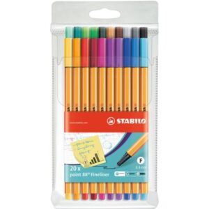 STABILO   Fineliner Point 88       0.4mm 88/20     20 Farben ass.
