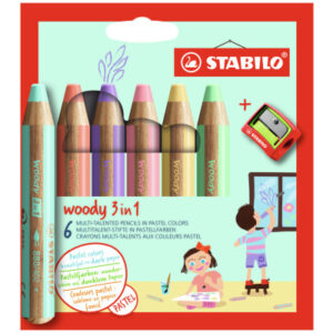 STABILO   Farbstifte Woody 3 in 1 8806-3    Pastell, Etui           6 Stk.
