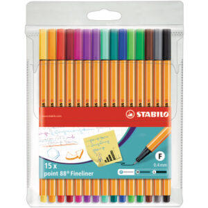 STABILO   Fineliner Point 88       0.4mm 8815-1    standard/neon         15 Stück