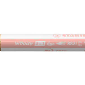 STABILO   Farbstift Woody 3 in 1 2/100-355 Duo, weiss/apricot