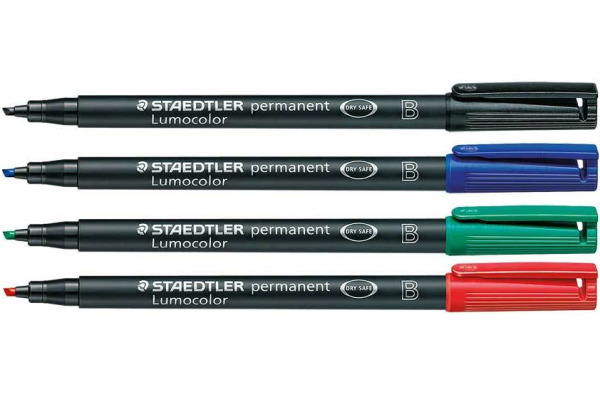 STAEDTLER Lumocolor permanent B 314 WP4 4 Farben ass. – Bild 2