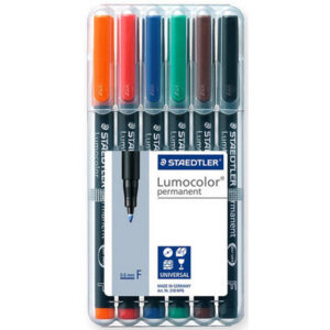 STAEDTLER Lumocolor permanent          F 318-WP6   6 Farben ass.