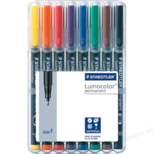STAEDTLER Lumocolor permanent          F 318 WP8   8 Farben ass.