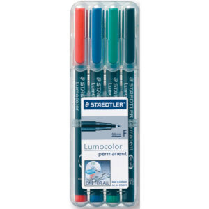 STAEDTLER Lumocolor permanent          F 318WP4    4 Farben ass.