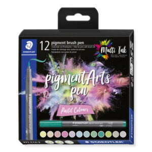 STAEDTLER Fasermaler mit Pinselspitze 371 C12-2 pigment pen 376       12er Set