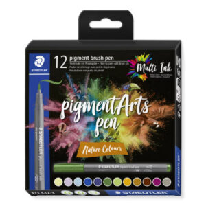 STAEDTLER Fasermaler mit Pinselspitze 371 C12-3 pigment pen 376       12er Set