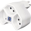 STEFFEN   Mehrfachstecker MANTA 14971002  weiss, drehbar, 3xT13