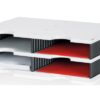 STYRO     Ablagesystem Styrodoc 268-0202. Duo 4 Fächer schwarz/grau – Bild 2