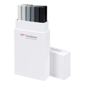 TOMBOW    ABT Dual Brush Pen ABT-12P-3 12er Set Grautöne