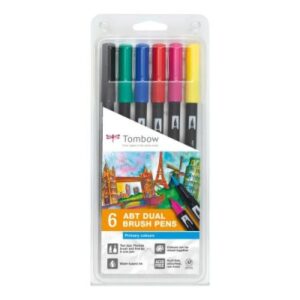 TOMBOW    ABT Dual Brush Pen ABT-6P-1  6er Set Grundtöne
