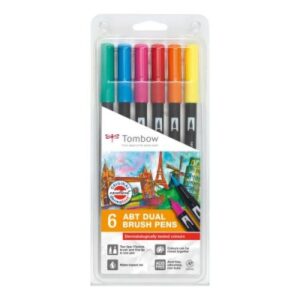 TOMBOW    ABT Dual Brush Pen ABT-6P-3  6er Set Dermatologisch