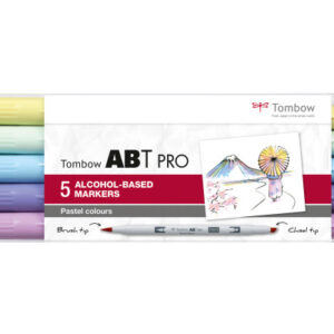 TOMBOW    Dual Brush Pen ABT PRO ABTP-5P-2 Pastel Colours    Set, 5 Stück