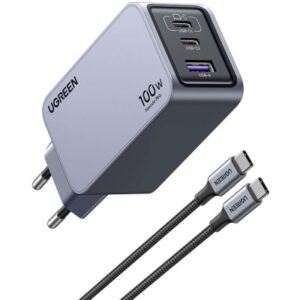 UGREEN    USB Wallcharger Nexode Pro 25874     100W, 3-Port,PD,GaN w.Cable