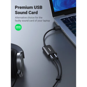 UGREEN    External Sound Adapter 30724     USB 2.0,Black