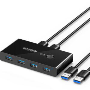 UGREEN    2x4 Sharing Switch Box 30768     USB 3.0 for 2 PCs,Black