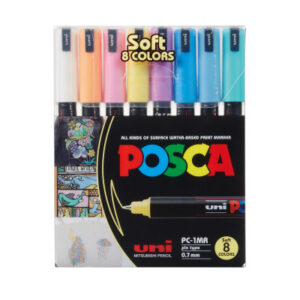 UNI-BALL  Fineliner Posca          0.7mm PC-1MR SO 8 Farben ass.