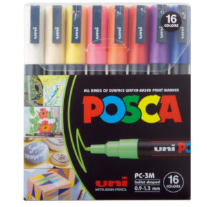 UNI-BALL  Marker Posca         0.9-1.3mm PC-3M 16C 16 Farben ass.