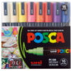 UNI-BALL  Marker Posca         1.8-2.5mm PC-5M 16C 16 Farben ass.