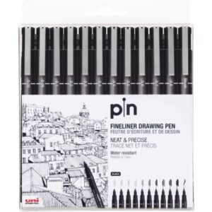 UNI-BALL  Fineliner Pin PIN-200/S schwarz               12 Stück