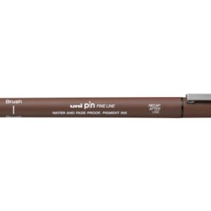 UNI-BALL  Fineliner Pin            Brush PINBR-200 sepia braun