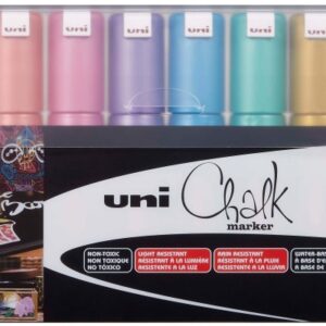 UNI-BALL  Chalk Marker               8mm PWE-8K 8C 8 Stück ass.