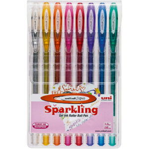 UNI-BALL  Signo Sparkling            1mm UM120SP.8 8 Farben                  Etui