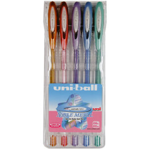 UNI-BALL  Signo Noble Metal        0.8mm UM-120NM. 5 Farben                  Etui