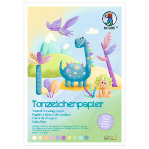 URSUS     Tonzeichen-Block            A4 2144699 130g, pastell           20 Blatt