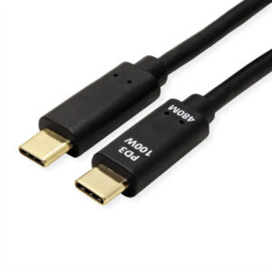 VALUE     USB-C-C, Lade & Datenkabel 11.99.831 Black, ST/ST, PD3.0/100W    3m