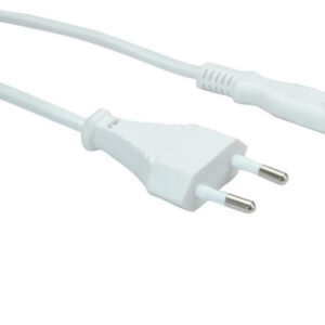 VALUE     Netzkabel                White 19.99.209 Euro-Flach auf C7 Buchse  1.8m
