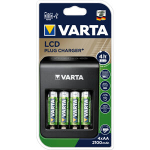 VARTA     LCD Plug Charger 56706 576871014 avec 4x AA,  2100mAh