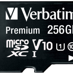 VERBATIM  Micro SDXC Card          256GB 44087     with Adapter Class 10. UHS 1