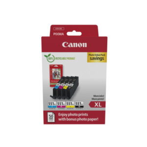 CANON     Photo Value Pack XL      BKCMY CLI-551   PIXMA iP7250      PP-201 50Bl.