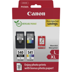 CANON     Photo Value Pack L/XL    CMYBK PGCL540/1 PIXMA MG2150      GP-501 50Bl.