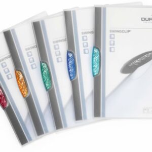 DURABLE   Klemmhefter SWINGCLIP       A4 228400    farbig assortiert      5 Stück