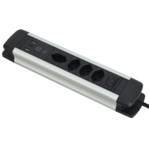 SCHOENENB ALU Steckdosenleiste        2m 85.870.4A USB-C           silber/schwarz