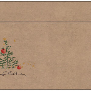 SIGEL     Weihnachts-Umschlag    11x22cm DU255     Apples  Kraftpapier     50 Stk