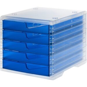 STYRO     Styroswingbox light 275843032 blau/transluz.    5 Schubladen