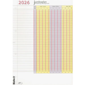 BIELLA    Wandplaner Jumbo 2 Stk.   2026 876418000 1J/1S weiss        64.5x29.7cm