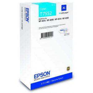 EPSON     Tintenpatrone XL          cyan T75524N   WF 8010/8090       4000 Seiten