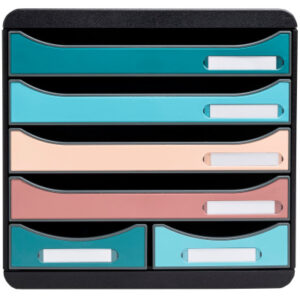 EXACOMPTA Schubladenbox SKANDI       A4+ 312606D   Big Box Maxi, 6 Schubladen
