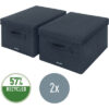 LEITZ     Aufbewahrungsbox mit Deckel 61440089  samtgrau 2 Stk. 28.5x20.3x38cm – Bild 2