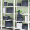 LEITZ     Aufbewahrungsbox mit Deckel 61440089  samtgrau 2 Stk. 28.5x20.3x38cm – Bild 4
