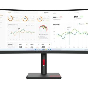 Lenovo Monitor ThinkVision T34w-30 (Curved, 6ms, 3000:1, HDMI, DP, USB Type-C,)