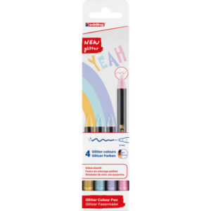 EDDING    Fasermaler 1200 1200-3    Glitzer E-4 Pastell    4 Stück