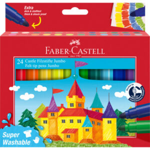 FABER-CA. Faserschreiber Jumbo 154324    24 Farben, super washable