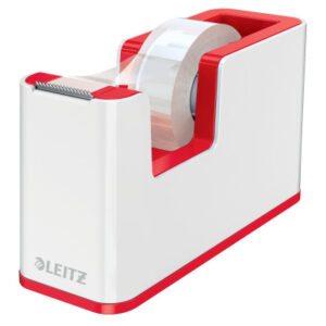 LEITZ     Klebebandabroller WOW 19mmx33m 53641026  weiss/rot