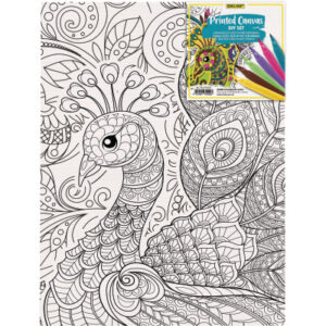 ONLINE    Leinwand-Set       25.4x35.6cm 61042/6   Bird, inkl.  6 Brushpens